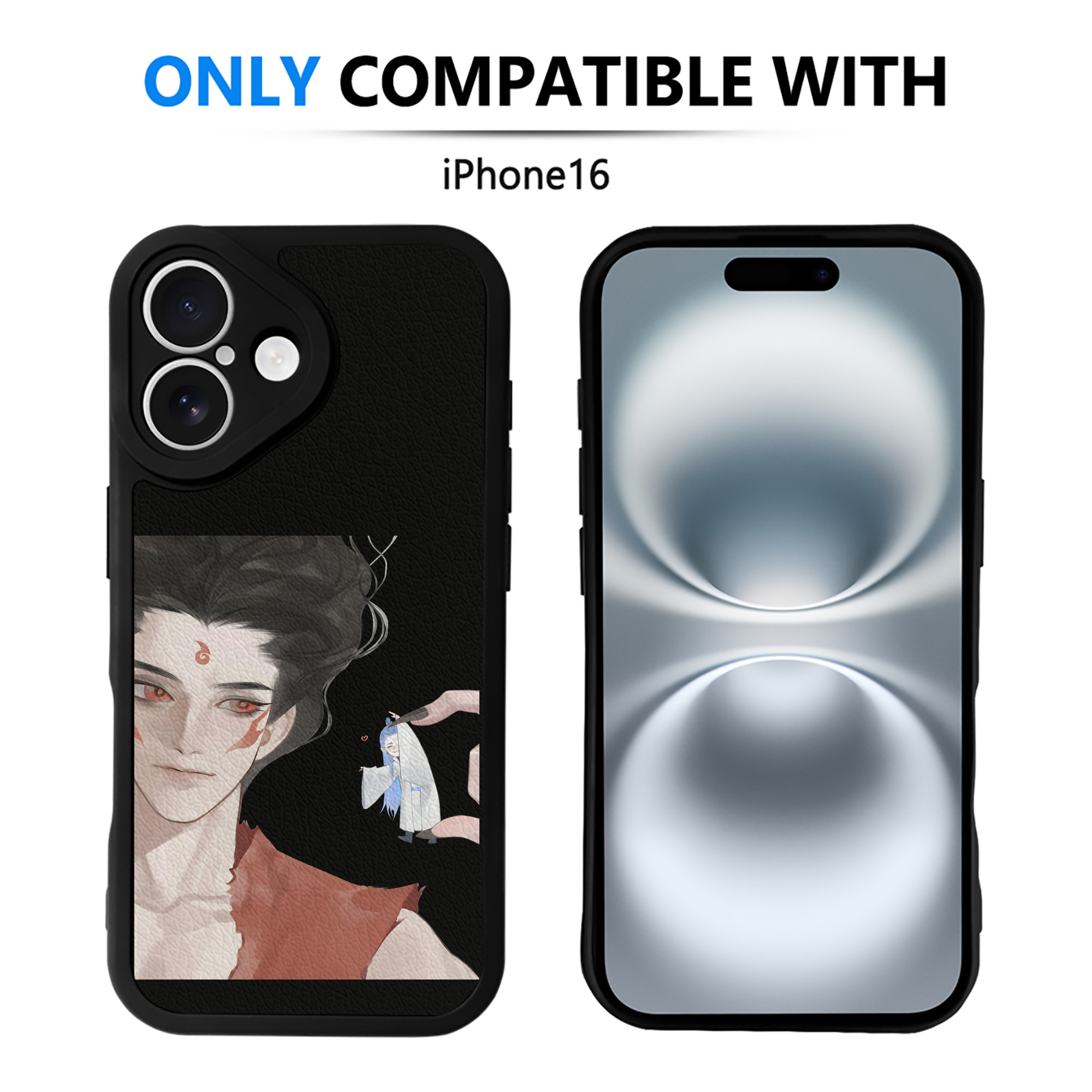 （画像用） Ne Zha 2 ナタ 魔童の大暴れ 【iPhone 16シリーズ対応】シリコンスマホケース（レザー調） 材質：シリコン